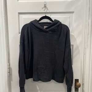 GAP Charcoal Waffle Knit Hoodie